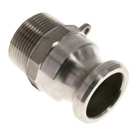 Camlock DN 32 (1 1/4'') Stainless Steel Coupling 1 1/4'' Male NPT Thread Type F MIL-C-27487