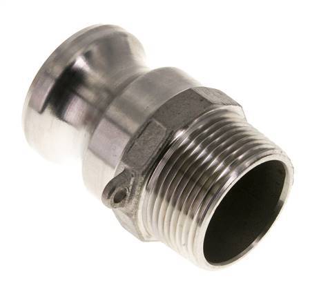 Camlock DN 32 (1 1/4'') Stainless Steel Coupling 1 1/4'' Male NPT Thread Type F MIL-C-27487