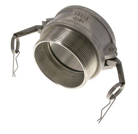 Camlock DN 90 (4'') Stainless Steel Coupling 4'' Male NPT Thread Type B MIL-C-27487