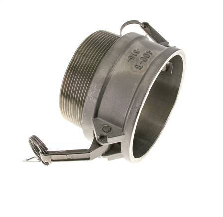 Camlock DN 90 (4'') Stainless Steel Coupling 4'' Male NPT Thread Type B MIL-C-27487