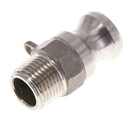 Camlock DN 15 (1/2'') Stainless Steel Coupling 1/2'' Male NPT Thread Type F MIL-C-27487