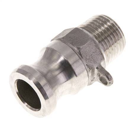 Camlock DN 15 (1/2'') Stainless Steel Coupling 1/2'' Male NPT Thread Type F MIL-C-27487