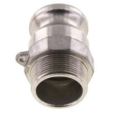 Camlock DN 40 (1 1/2'') Stainless Steel Coupling 1 1/2'' Male NPT Thread Type F MIL-C-27487