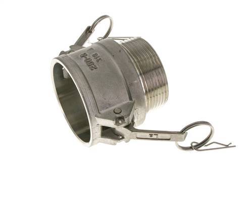 Camlock DN 60 (2 1/2'') Stainless Steel Coupling 2 1/2'' Male NPT Thread Type B MIL-C-27487
