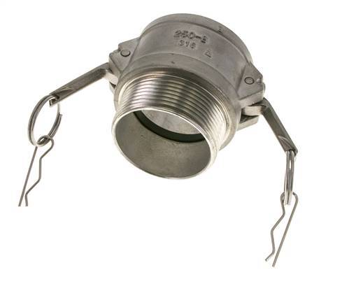 Camlock DN 60 (2 1/2'') Stainless Steel Coupling 2 1/2'' Male NPT Thread Type B MIL-C-27487