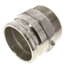 Camlock DN 90 (4'') Stainless Steel Coupling 4'' Male NPT Thread Type F MIL-C-27487