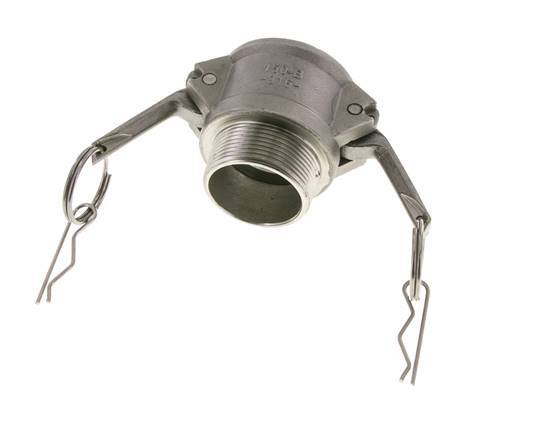 Camlock DN 40 (1 1/2'') Stainless Steel Coupling 1 1/2'' Male NPT Thread Type B MIL-C-27487
