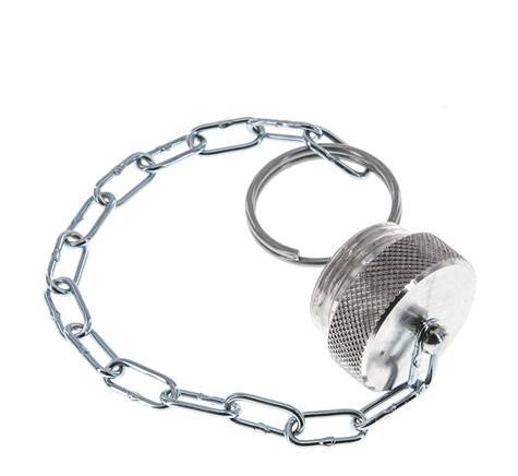 NPT 1/4" Aluminum Dust Protection Cap For Coupling socket with Chain