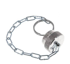 NPT 1/4" Aluminum Dust Protection Cap For Coupling socket with Chain