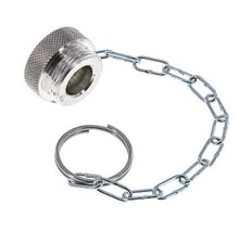 NPT 1/4" Aluminum Dust Protection Cap For Coupling socket with Chain