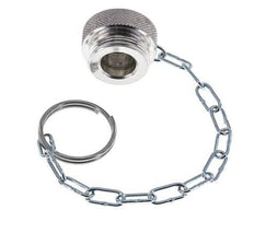NPT 1/4" Aluminum Dust Protection Cap For Coupling socket with Chain