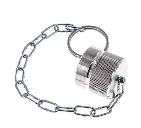 NPT 1/4" Aluminum Dust Protection Cap For Coupling plug with Chain