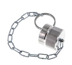 NPT 1/4" Aluminum Dust Protection Cap For Coupling plug with Chain