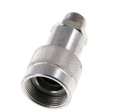 Steel DN 10 Hydraulic Coupling Socket 3/8 inch Male NPT Threads ISO 14540 D 19 mm