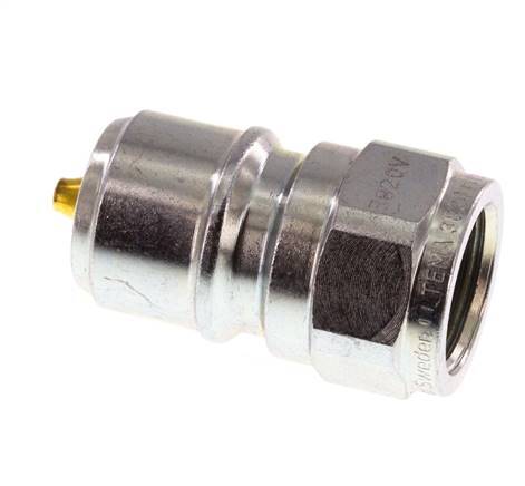 Steel DN 10 Coupling For Washing Machine Plug G 3/8 inch Male Threads Double Shut-Off