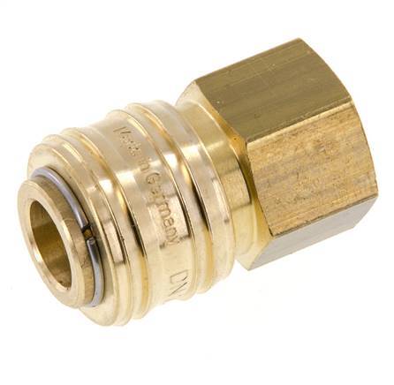 Brass DN 7.2 (Euro) Air Coupling Socket G 1/2 inch Female FKM