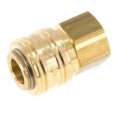Brass DN 7.2 (Euro) Air Coupling Socket G 1/4 inch Female FKM