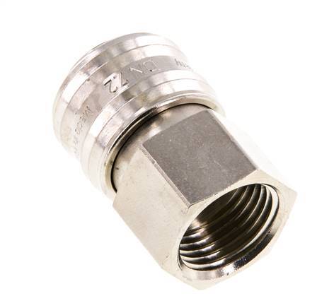 Nickel-plated Brass DN 7.2 (Euro) Air Coupling Socket G 1/2 inch Female FKM
