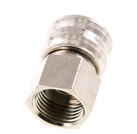Nickel-plated Brass DN 7.2 (Euro) Air Coupling Socket G 1/2 inch Female FKM