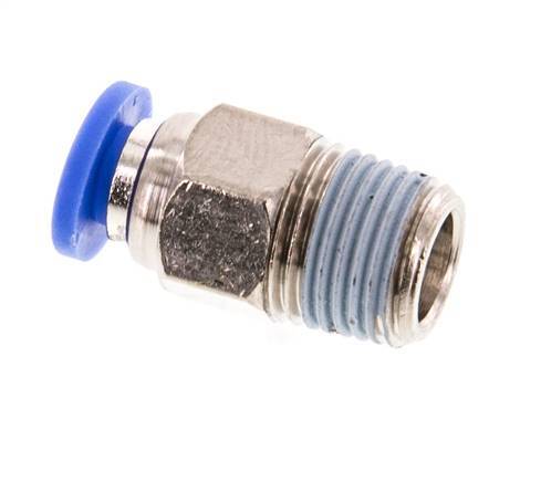 4mm x R1/8'' Push-in Fitting with Male Threads Brass/PA 66 NBR [5 Pieces]