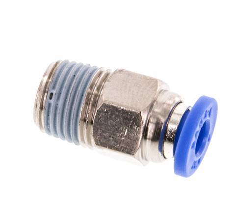 4mm x R1/8'' Push-in Fitting with Male Threads Brass/PA 66 NBR [5 Pieces]