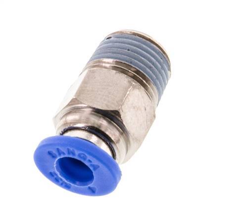 4mm x R1/8'' Push-in Fitting with Male Threads Brass/PA 66 NBR [5 Pieces]