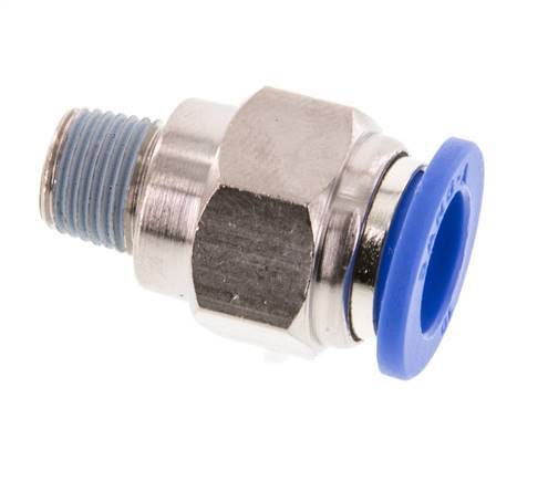 10mm x R1/8'' Push-in Fitting with Male Threads Brass/PA 66 NBR [2 Pieces]