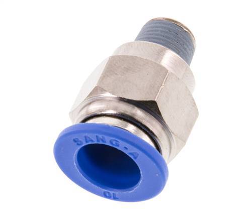 10mm x R1/8'' Push-in Fitting with Male Threads Brass/PA 66 NBR [2 Pieces]