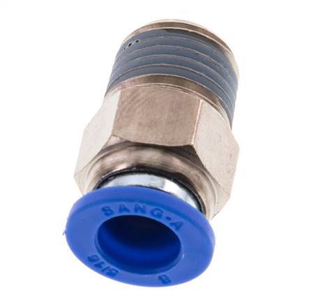8mm x R1/4'' Push-in Fitting with Male Threads Brass/PA 66 NBR [5 Pieces]