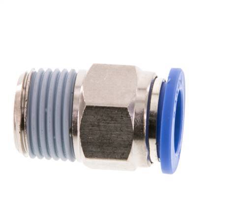14mm x R1/2'' Push-in Fitting with Male Threads Brass/PA 66 NBR