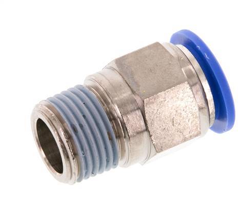 16mm x R1/2'' Push-in Fitting with Male Threads Brass/PA 66 NBR