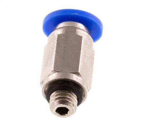 3mm x M 5 Push-in Fitting with Male Threads Brass/PA 66 NBR [2 Pieces]