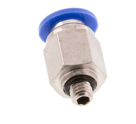 6mm x M 5 Push-in Fitting with Male Threads Brass/PA 66 NBR [5 Pieces]