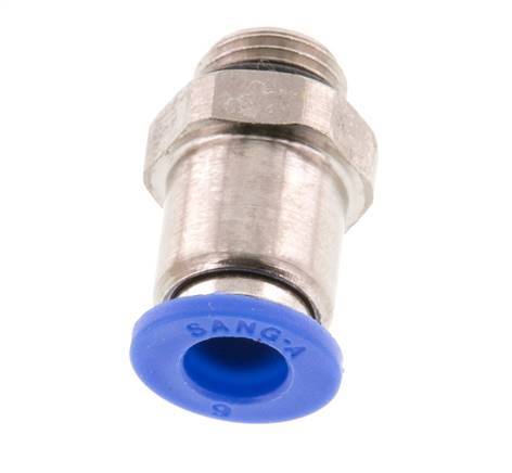6mm x G1/8'' Push-in Fitting with Male Threads Brass/PA 66 NBR [5 Pieces]