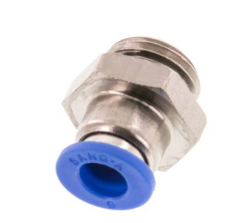 6mm x G1/4'' Push-in Fitting with Male Threads Brass/PA 66 NBR [5 Pieces]