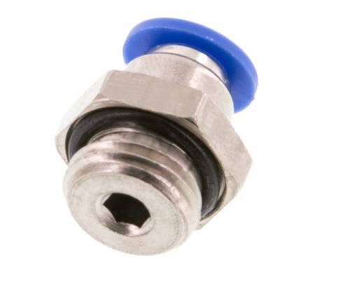 6mm x G1/4'' Push-in Fitting with Male Threads Brass/PA 66 NBR [5 Pieces]