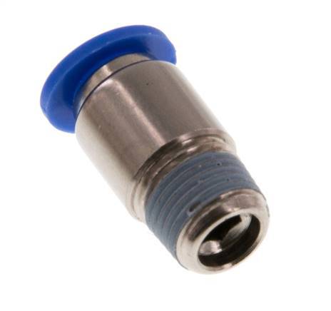 6mm x R1/8'' Push-in Fitting with Male Threads Brass/PA 66 NBR Inner Hexagon [5 Pieces]
