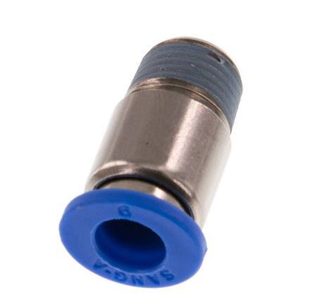 6mm x R1/8'' Push-in Fitting with Male Threads Brass/PA 66 NBR Inner Hexagon [5 Pieces]