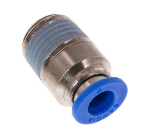 6mm x R1/4'' Push-in Fitting with Male Threads Brass/PA 66 NBR Inner Hexagon [5 Pieces]
