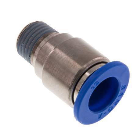12mm x R1/4'' Push-in Fitting with Male Threads Brass/PA 66 NBR Inner Hexagon [2 Pieces]