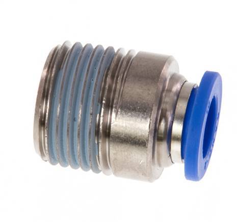 10mm x R1/2'' Push-in Fitting with Male Threads Brass/PA 66 NBR Inner Hexagon [2 Pieces]