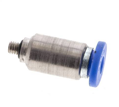 3mm x M 3 Push-in Fitting with Male Threads Brass/PA 66 NBR Inner Hexagon [2 Pieces]