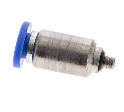 3mm x M 3 Push-in Fitting with Male Threads Brass/PA 66 NBR Inner Hexagon [2 Pieces]