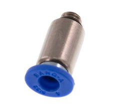 4mm x M 5 Push-in Fitting with Male Threads Brass/PA 66 NBR Inner Hexagon [5 Pieces]