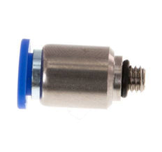 6mm x M 5 Push-in Fitting with Male Threads Brass/PA 66 NBR Inner Hexagon [5 Pieces]