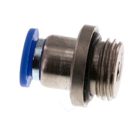 6mm x G1/4'' Push-in Fitting with Male Threads Brass/PA 66 NBR Inner Hexagon [5 Pieces]