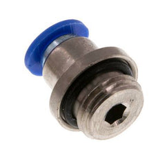 6mm x G1/4'' Push-in Fitting with Male Threads Brass/PA 66 NBR Inner Hexagon [5 Pieces]