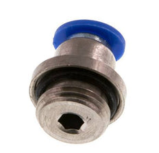 6mm x G1/4'' Push-in Fitting with Male Threads Brass/PA 66 NBR Inner Hexagon [5 Pieces]