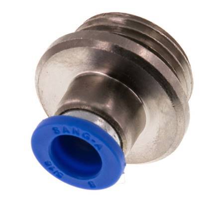 8mm x G1/2'' Push-in Fitting with Male Threads Brass/PA 66 NBR Inner Hexagon [2 Pieces]