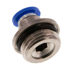 8mm x G1/2'' Push-in Fitting with Male Threads Brass/PA 66 NBR Inner Hexagon [2 Pieces]